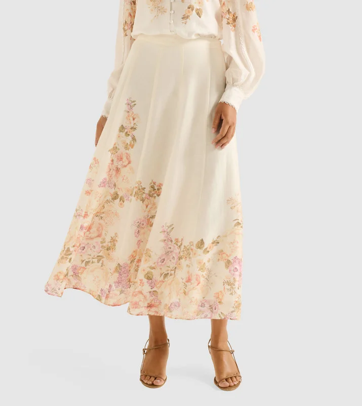 فورايفر نيو LAILANI Floral Printed Midi Skirt